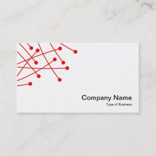 Cartão De Visita Rastreamentos de Partículas - Vermelho em Branco