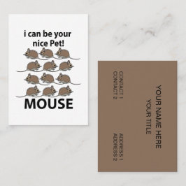 Cartão De Visita Rato De Mouse Posso Ser Seu Rato De Pet