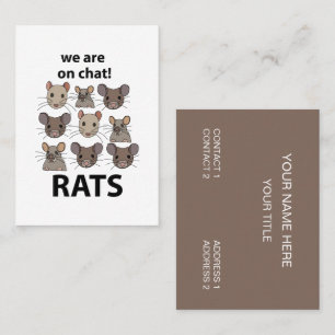 Cartão De Visita Ratos Animais Que Estamos No Chat De Ratos Engraça