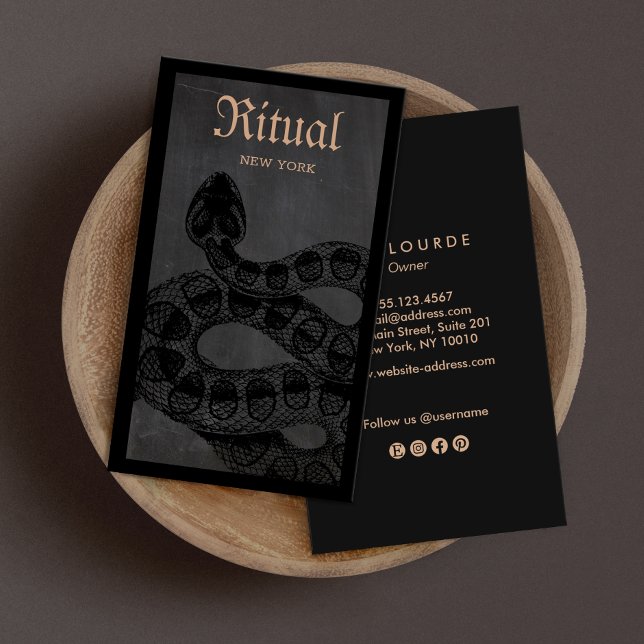 Cartão De Visita Rattlesnake Macabre (Criador carregado)