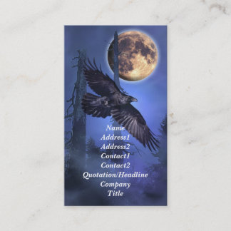 Cartão de visita Raven e Moon