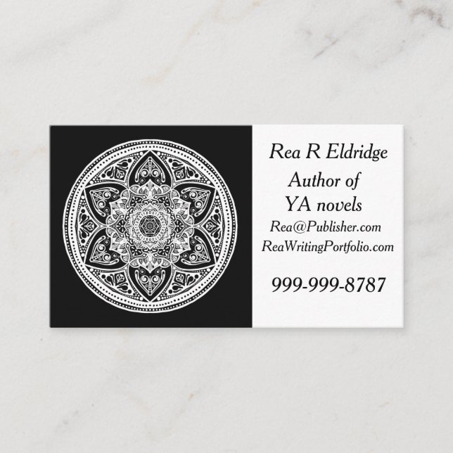 Cartão De Visita Raven Mandala (Frente)