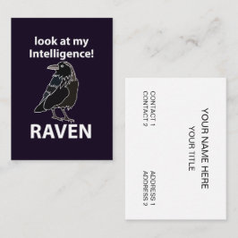 Cartão De Visita Raven Olhe Minha Inteligência Raven