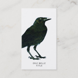 Cartão de visita Raven preto