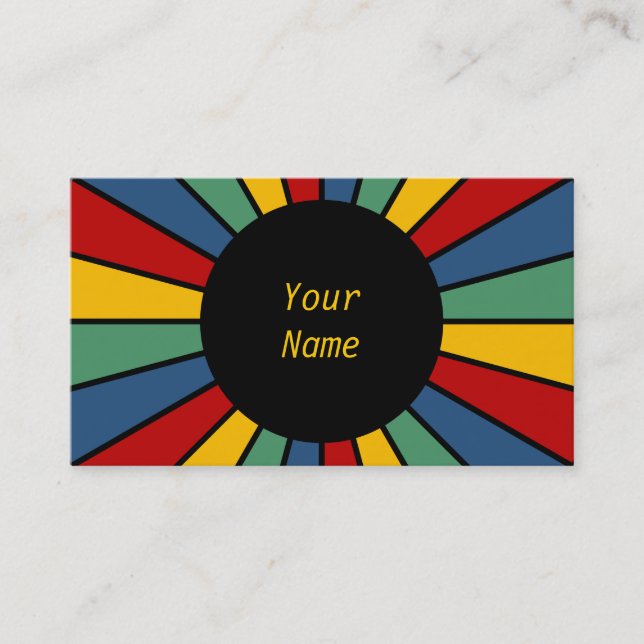 Cartão De Visita RAYS BOTON I + sua foto, texto, monograma (Frente)