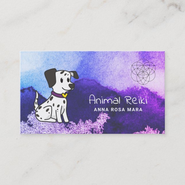 Cartão De Visita *~* Reabilitação de energia Reiki Animal Communica (Frente)