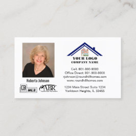 Cartão De Visita Real Estate Professional Add Photo Logo QR Code