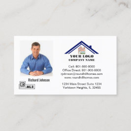 Cartão De Visita Real Estate Professional Add Photo Logo QR Code