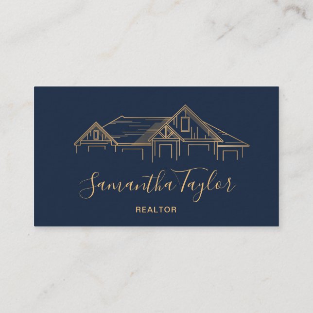 Cartão De Visita Real Estate Professional Add Photo logo Realtor B (Verso)