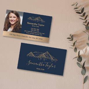 Cartão De Visita Real Estate Professional Add Photo logo Realtor B