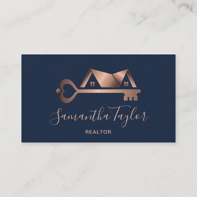 Cartão De Visita Real Estate Professional Add Photo logo Realtor B (Verso)