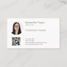 Cartão De Visita Real Estate Professional Insert ou Add Photo QR