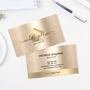 Cartão De Visita Real Estate Professional Modern Script House Busin