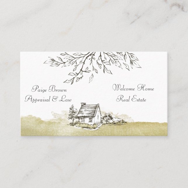 Cartão De Visita Realador da Casa Branca e Preta (Frente)