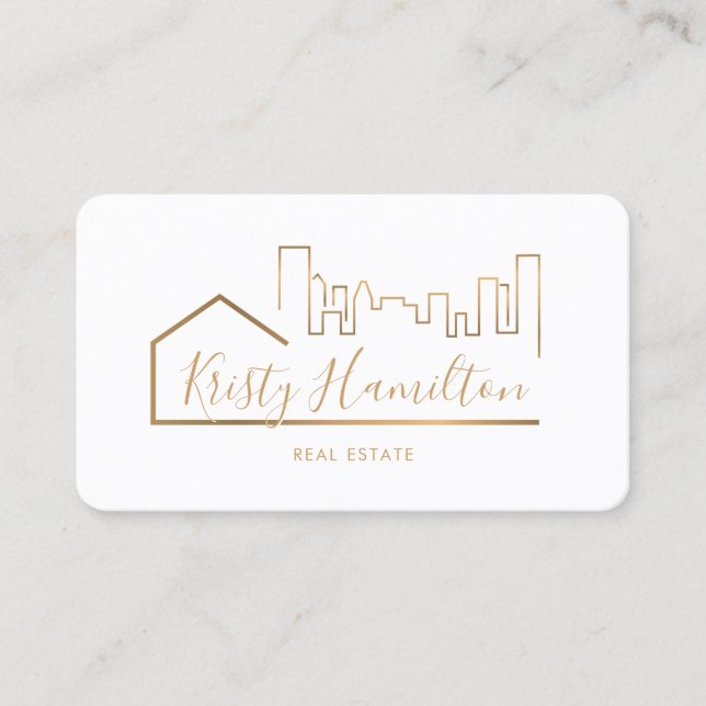 Cartão De Visita realeador profissional imobiliário adicionar códig (Frente)