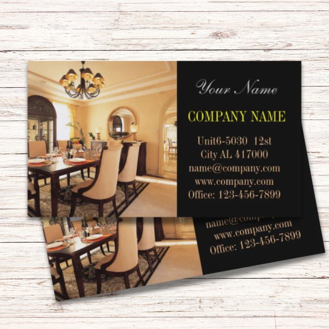 Cartão De Visita Realizador de designer de interiores de renovação  (Home Stager Renovation interior designer realtor Business Card)