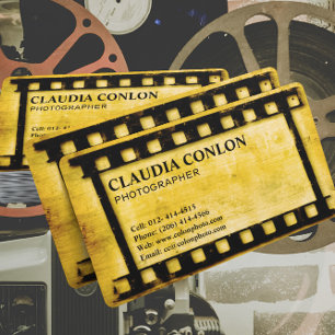 Cartão De Visita Realizador velho legal retro do Grunge