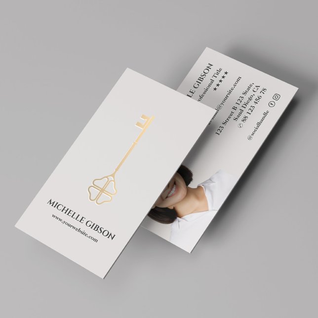 Cartão De Visita Realtor Lucky Dourado Areia De Luz Hipotecária (Criador carregado)