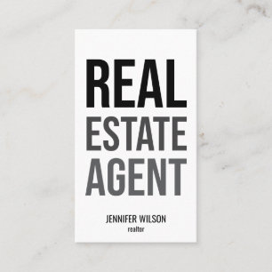 Cartão De Visita Realtor QR de Agente Real Profissional Único