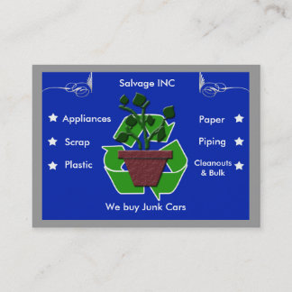 Cartão De Visita reciclador da sucata