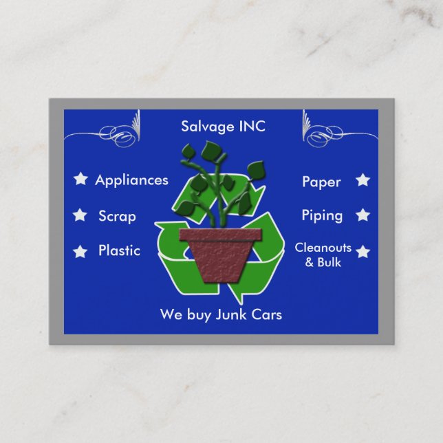 Cartão De Visita reciclador da sucata (Frente)