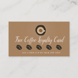 Cartão De Visita Recompensa de Café Gratuito Lealdade