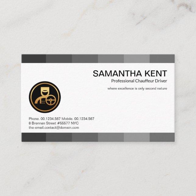 Cartão De Visita Recrutamento de Pessoal de Stripes de Sombra de ci (Frente)