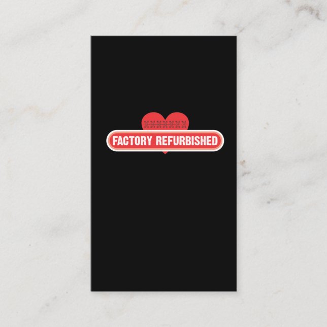 Cartão De Visita Recuperação de Cirurgia Cardíaca Aberta Obtenha Be (Frente)