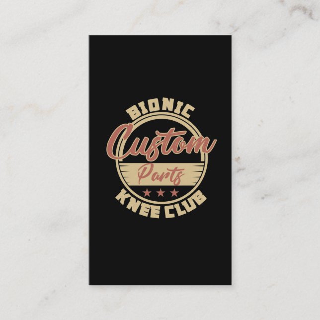 Cartão De Visita Recuperação de Cirurgia de Substituição do Joelho  (Frente)