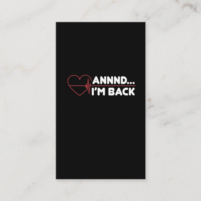 Cartão De Visita Recuperação De Sobreviventes Com Ataque Cardíaco O (Frente)