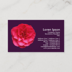 Cartão De Visita Red Camelia II - Roxo Escuro