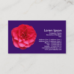Cartão De Visita Red Camelia II - Violeta Escura