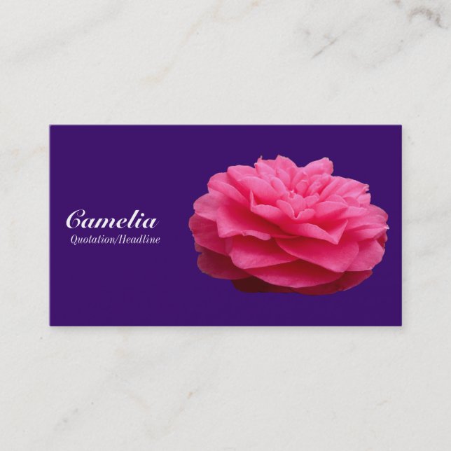 Cartão De Visita Red Camelia - Roxo Profundo 330066 (Frente)