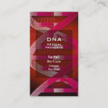 Cartão De Visita Red DNA Medical Science Modern<br><div class="desc">Uma cartão de visita profissional moderna com tema de ciência médica,  com DNA vermelho. Projetado por Thisnotme©</div>