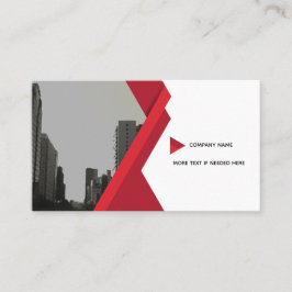 Cartão De Visita Red Grey Business Modern Card