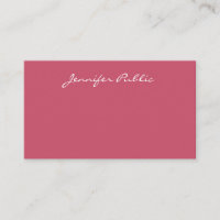 Red Handwrite Name Professional Modern Elegante