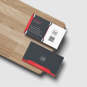 Cartão De Visita Red Professional Modern Corporate