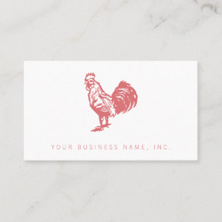 Cartão De Visita Red Rooster Farmhouse Bistro Logo Professional