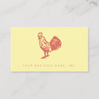 Cartão De Visita Red Rooster Farmhouse Bistro Logo Professional