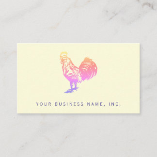 Cartão De Visita Red Rooster Farmhouse Bistro Logo Professional