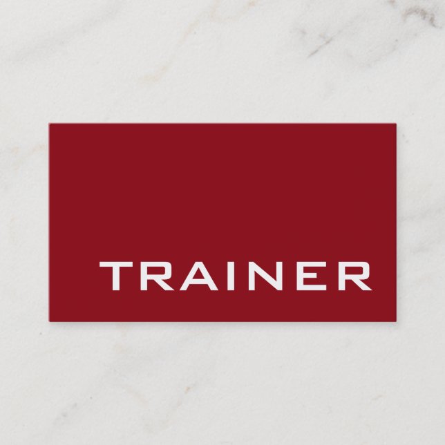 Cartão De Visita Red White Professional Malhação (Frente)