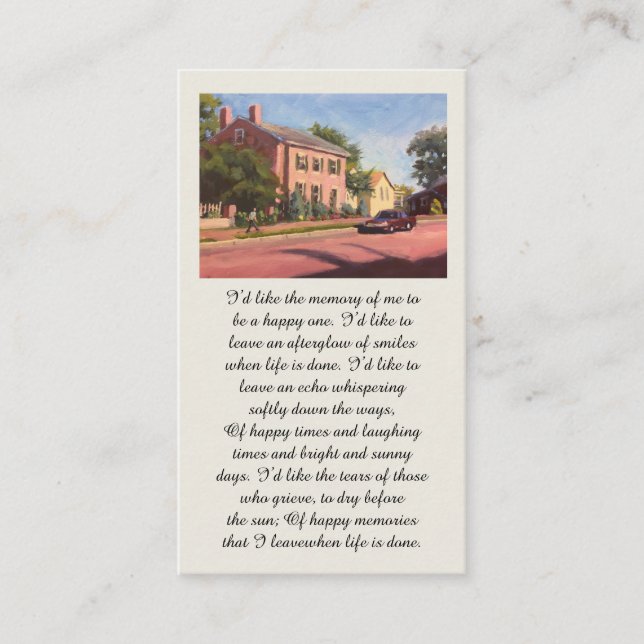 Cartão De Visita Red Yellow Pink Green Blue Sympathy Card (Frente)