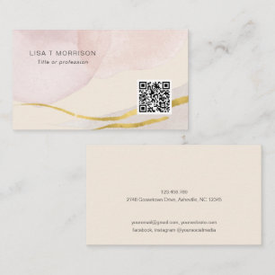 Cartão De Visita Rede de código abstrato qr moderna, aquarela