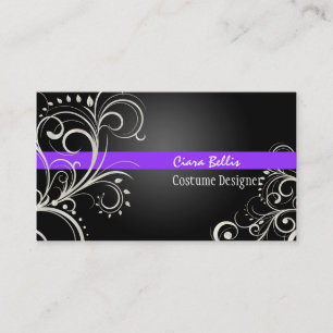 Cartão De Visita Redemoinhos à moda da pérola de PixDezines