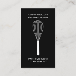 Cartão De Visita Redes sociais Whisk Bakery Baker Assar Catering