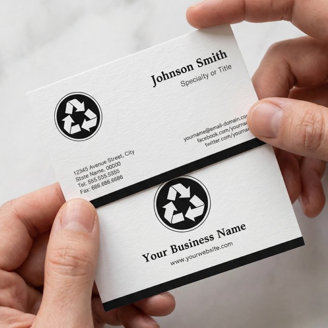 Cartão De Visita Reduza o Reciclar de reutilização - Símbolo do Rec (Criador carregado)