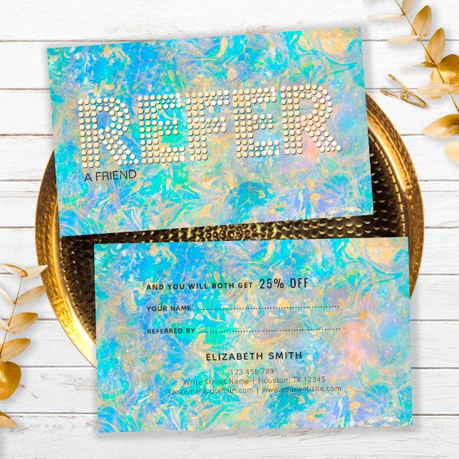 Cartão De Visita Referência de Referência de Pedra Óptica de Diaman (Front and Back)