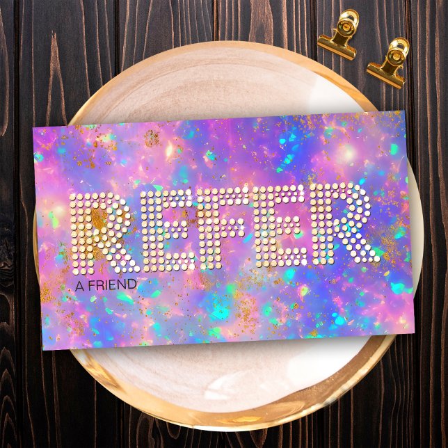 Cartão De Visita Referência de Referência de Pedra Óptica de Fogo D (Front)