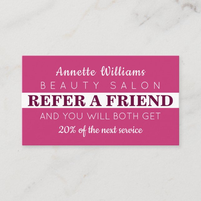 Cartão De Visita Referência roxa do escaravelho elegante estilo mod (Frente)