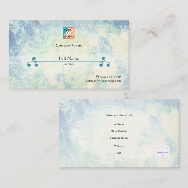 Cartão de visita refinado com QR - Legal cambriano (Frente/Verso)